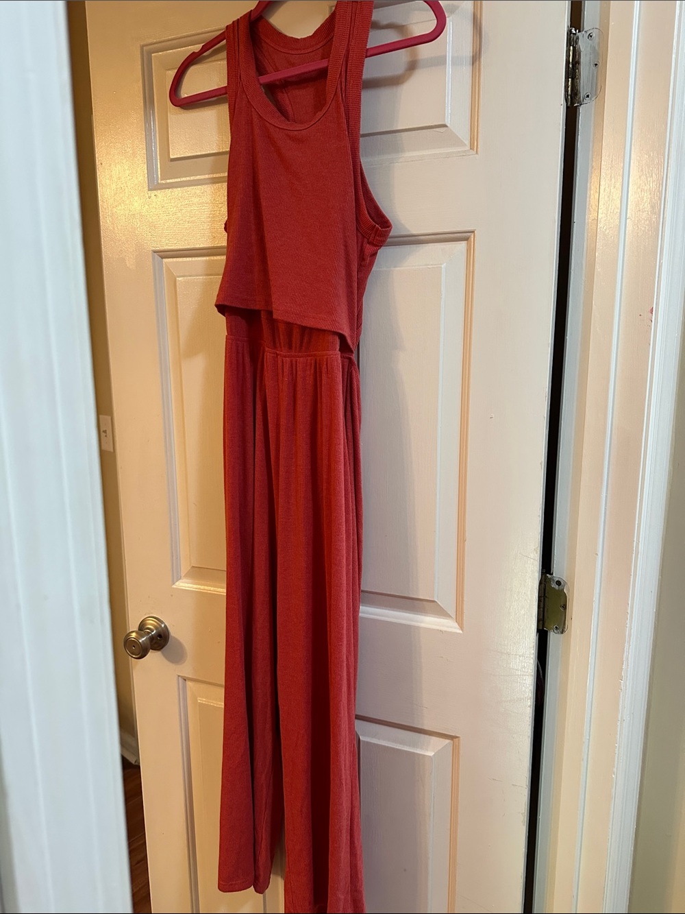 Red Sleeveless breastfeeding Jumpsuit